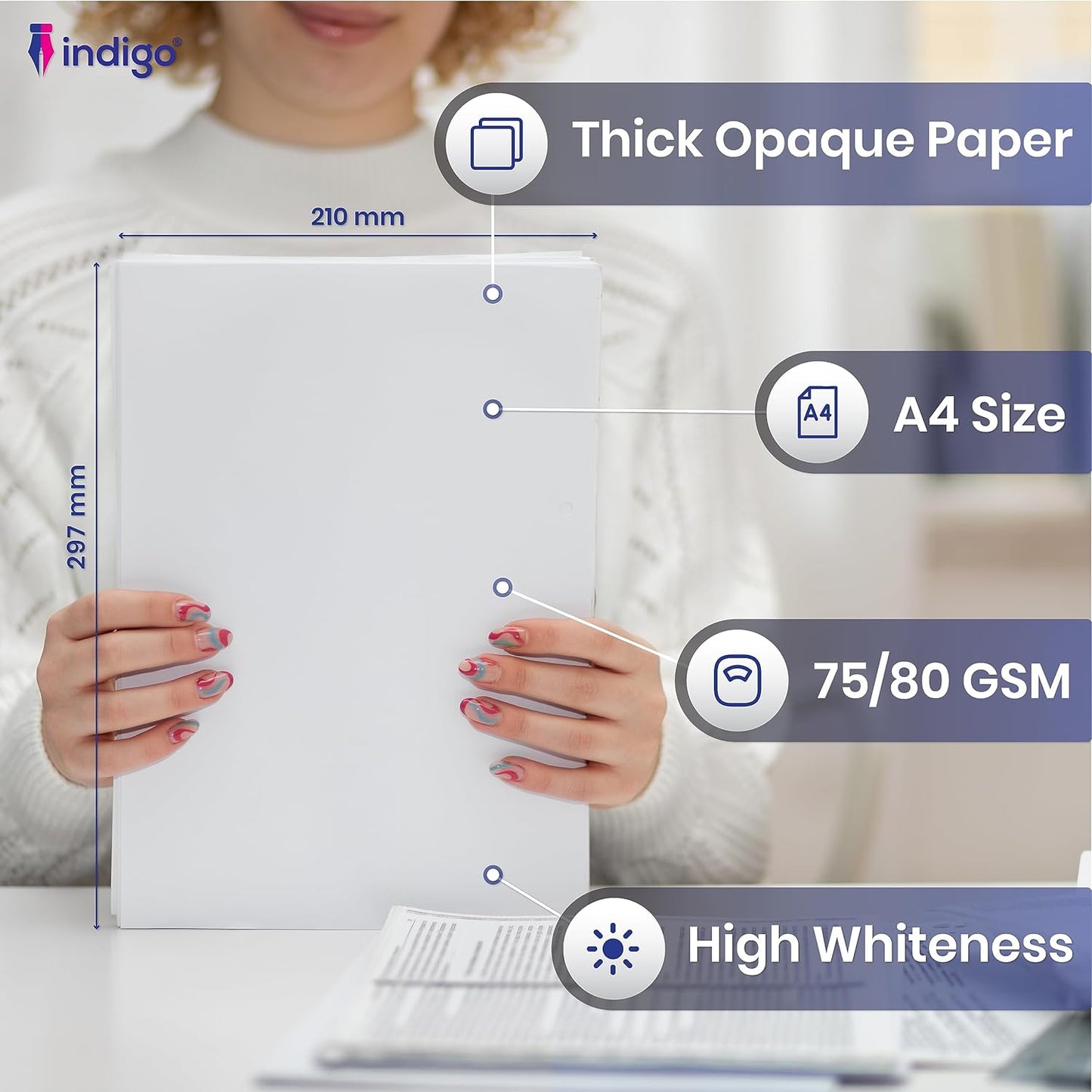 A4 White Printing and Copying Paper 75gsm - Ultima Bright White Premium Office Paper - 500 Sheets